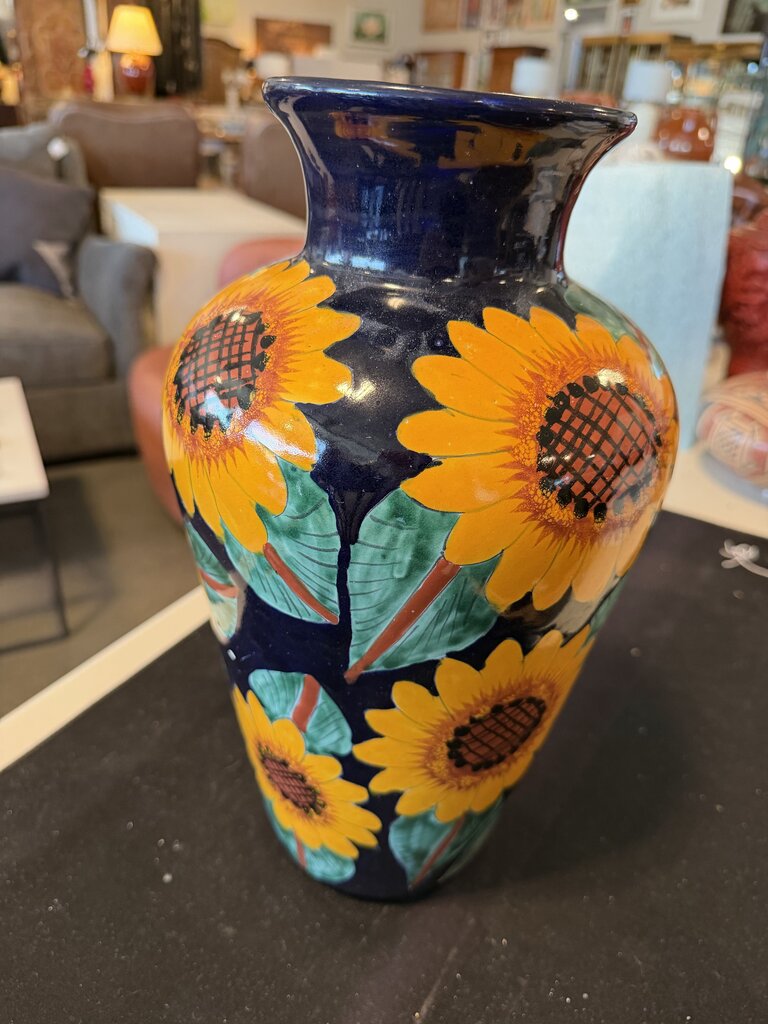 Talavera Vase W/ Sunflowers-