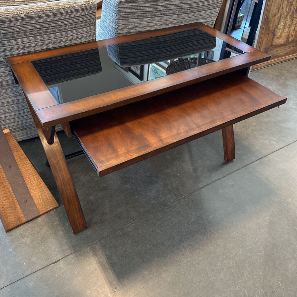 Whalen Astoria Glass Top Computer Desk- 48X24X30.5 - AS IS