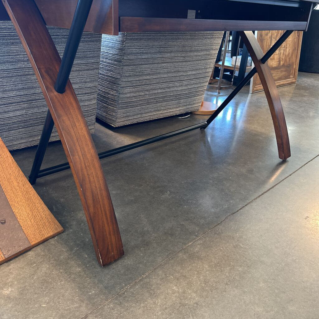 Whalen Astoria Glass Top Computer Desk- 48X24X30.5 - AS IS