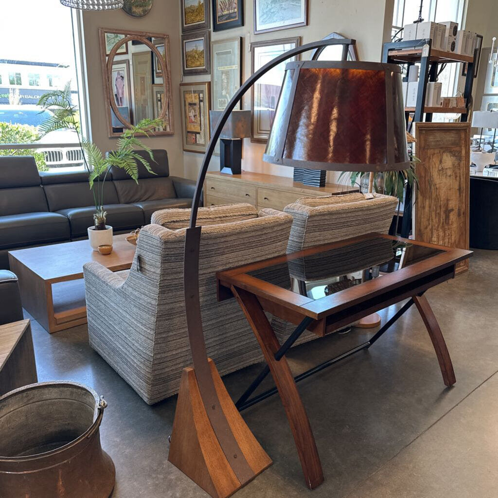 Pacific Coast Mica Arc Floor Lamp - 12X24X65