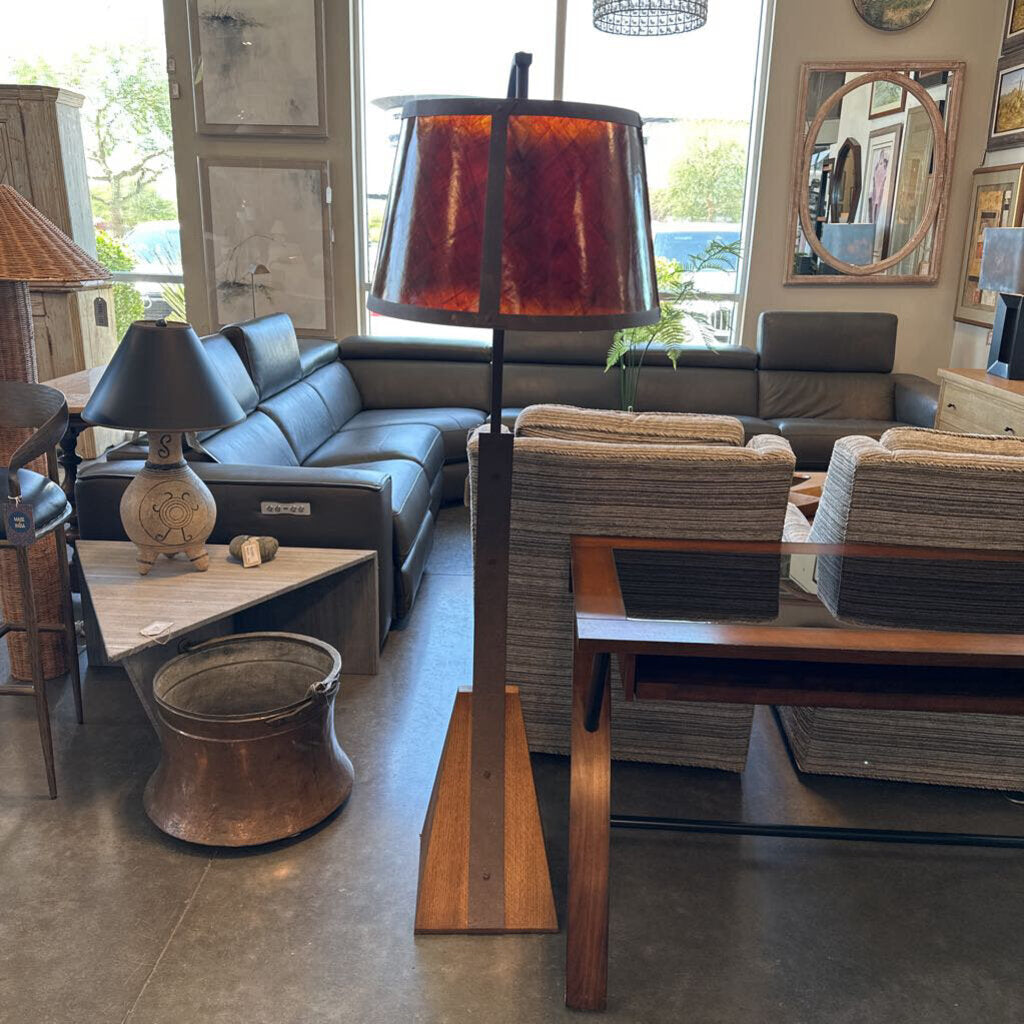 Pacific Coast Mica Arc Floor Lamp - 12X24X65