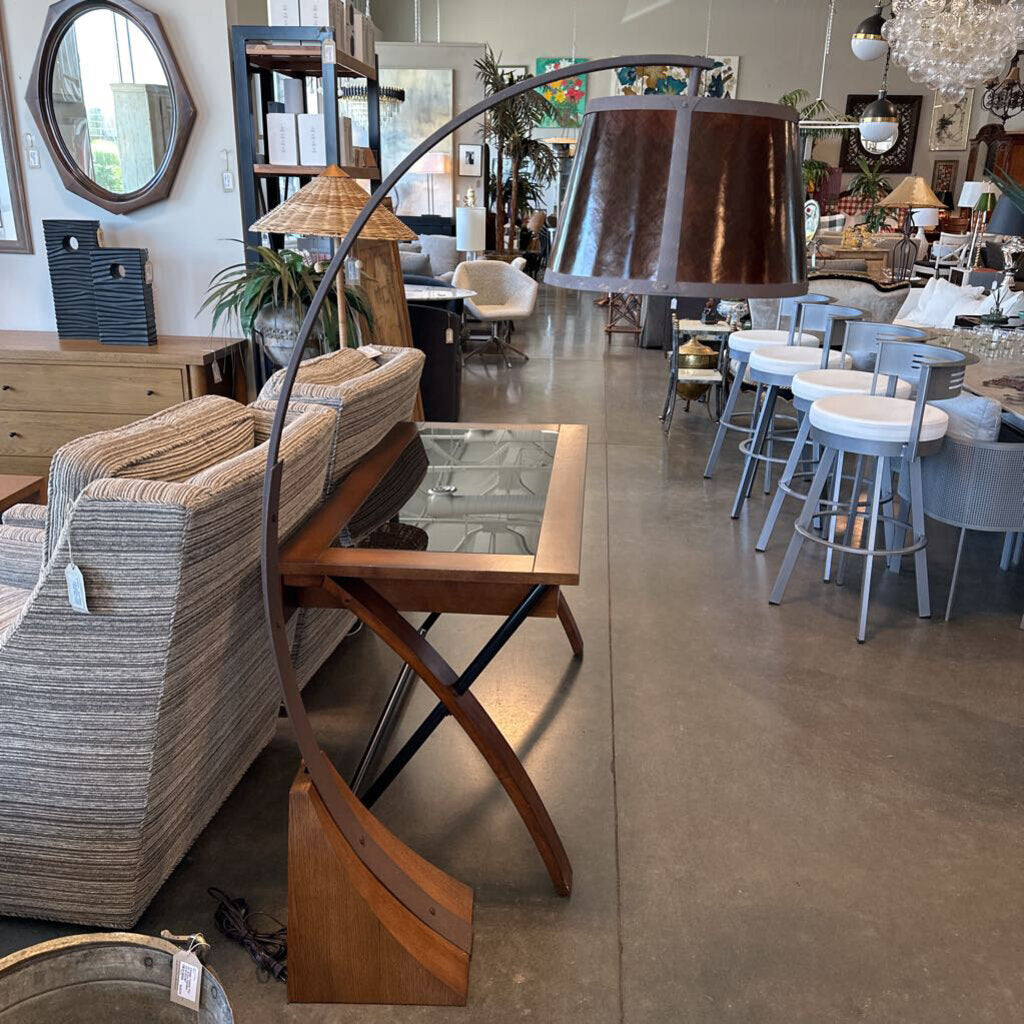 Pacific Coast Mica Arc Floor Lamp - 12X24X65