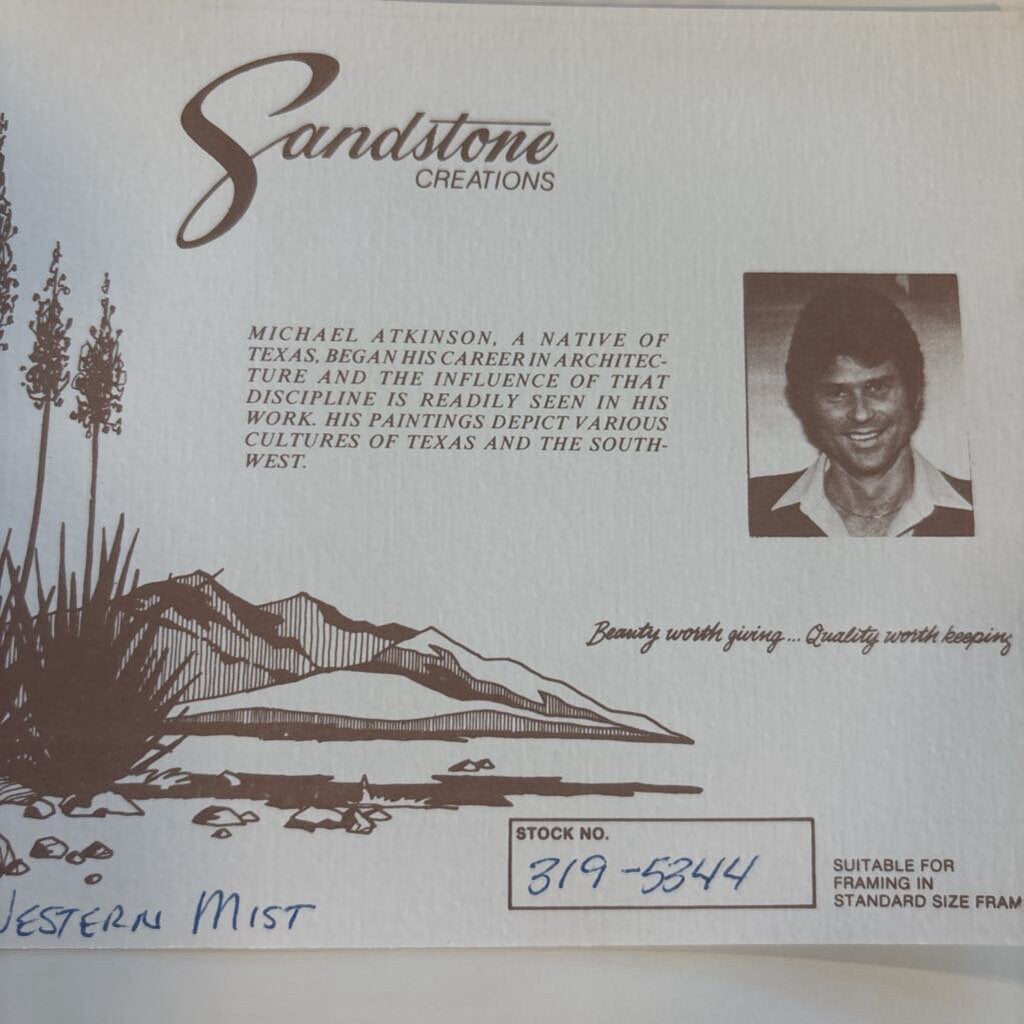 Michael Atkinson Print "Western Mist"- 10X8H