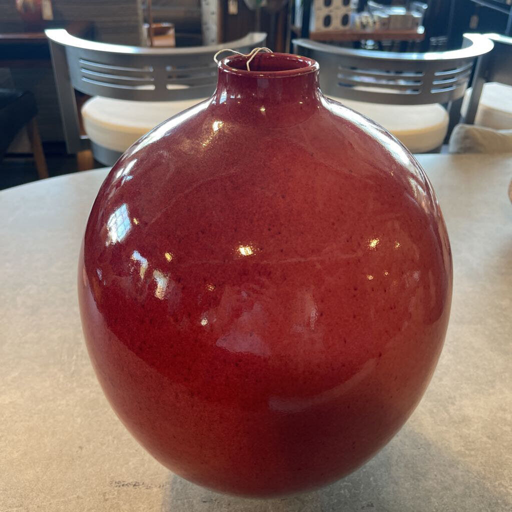 Rust & Cream Glazed Vase by Jeffrey Perkins - 10X10X14H