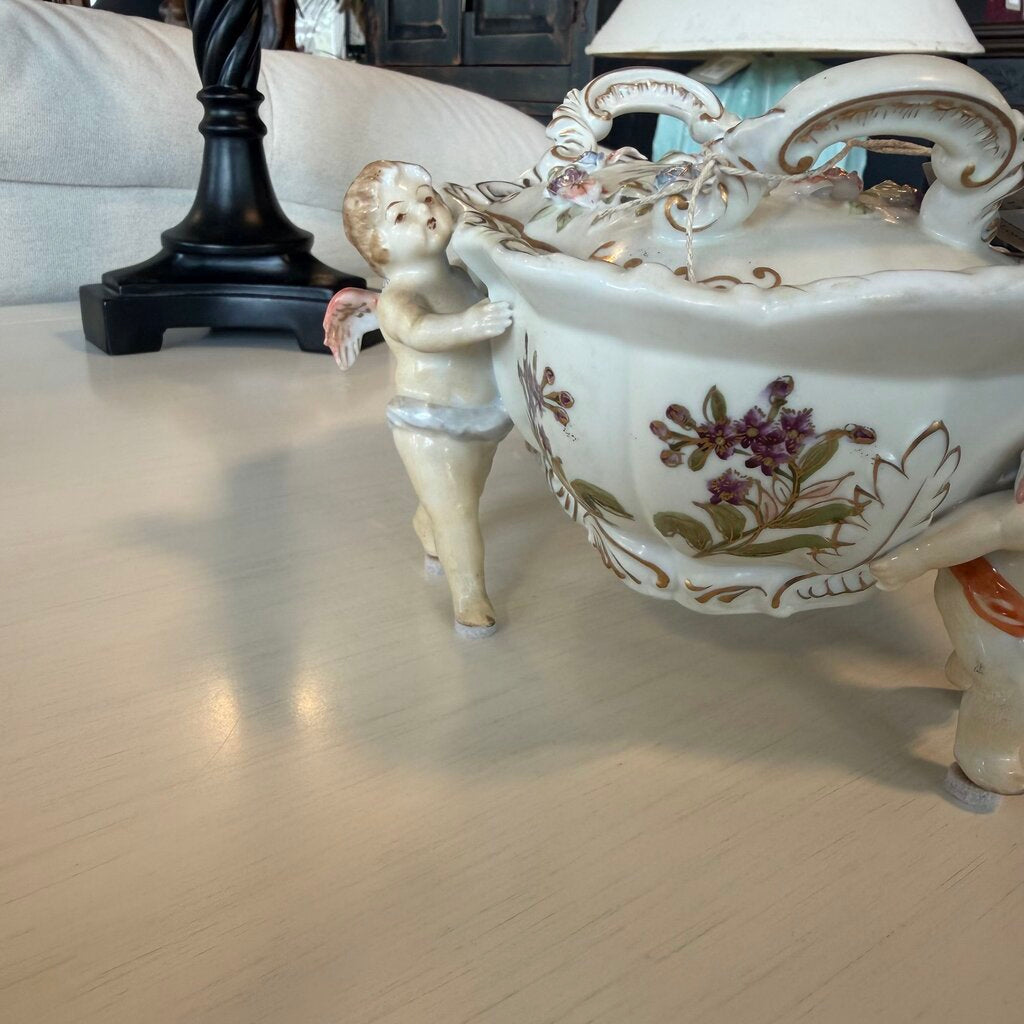 Angel Porcelain Compote - 9X6.5X6H