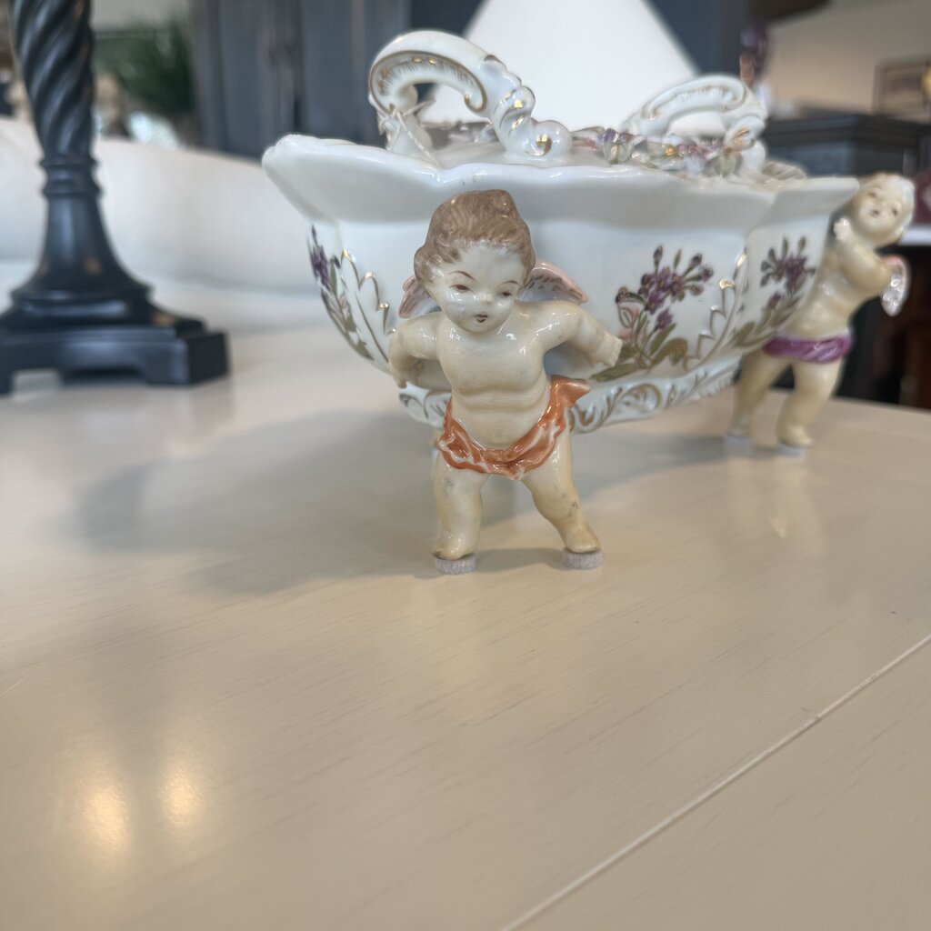 Angel Porcelain Compote - 9X6.5X6H