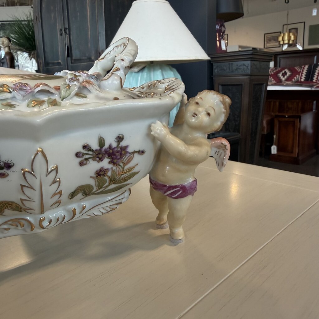 Angel Porcelain Compote - 9X6.5X6H