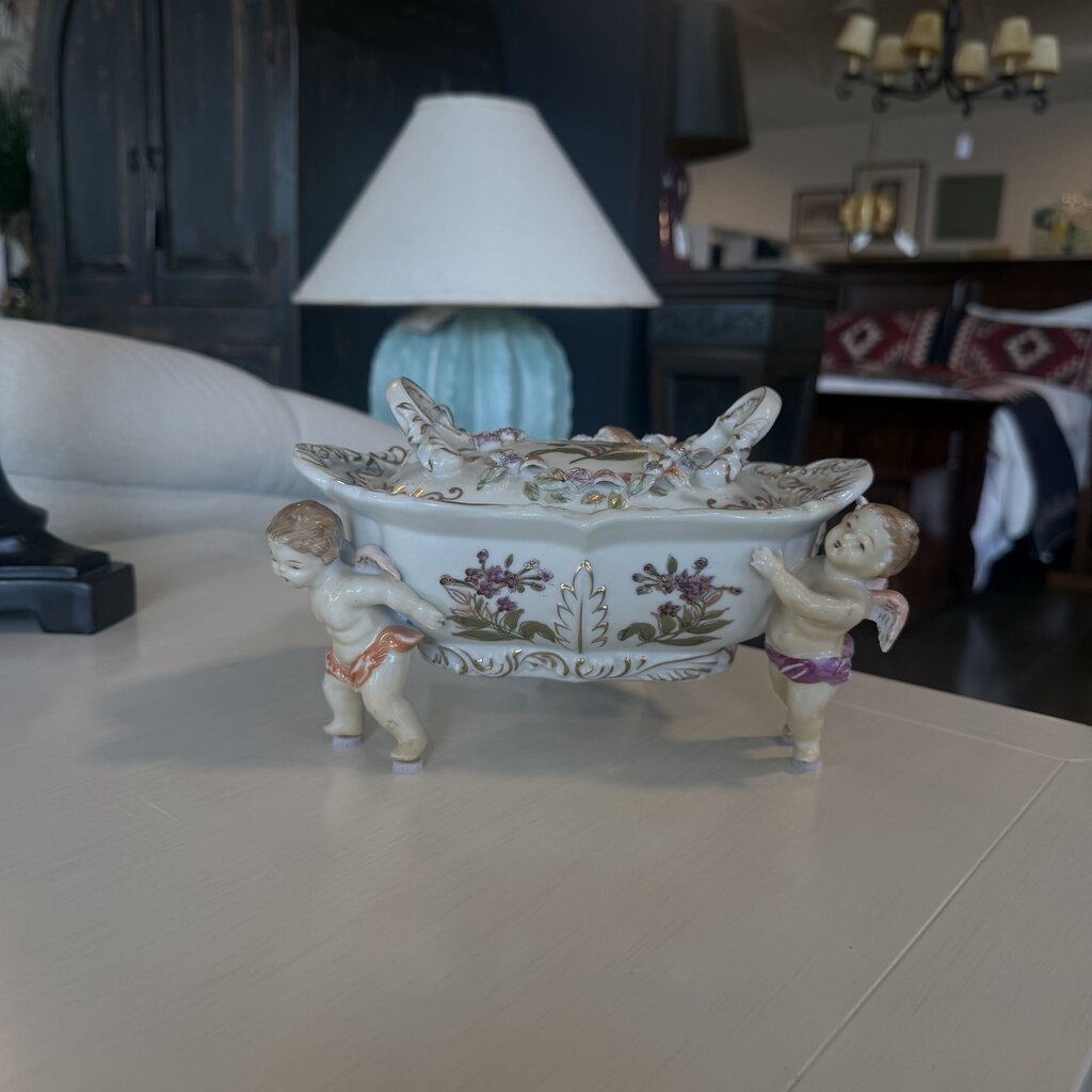 Angel Porcelain Compote - 9X6.5X6H