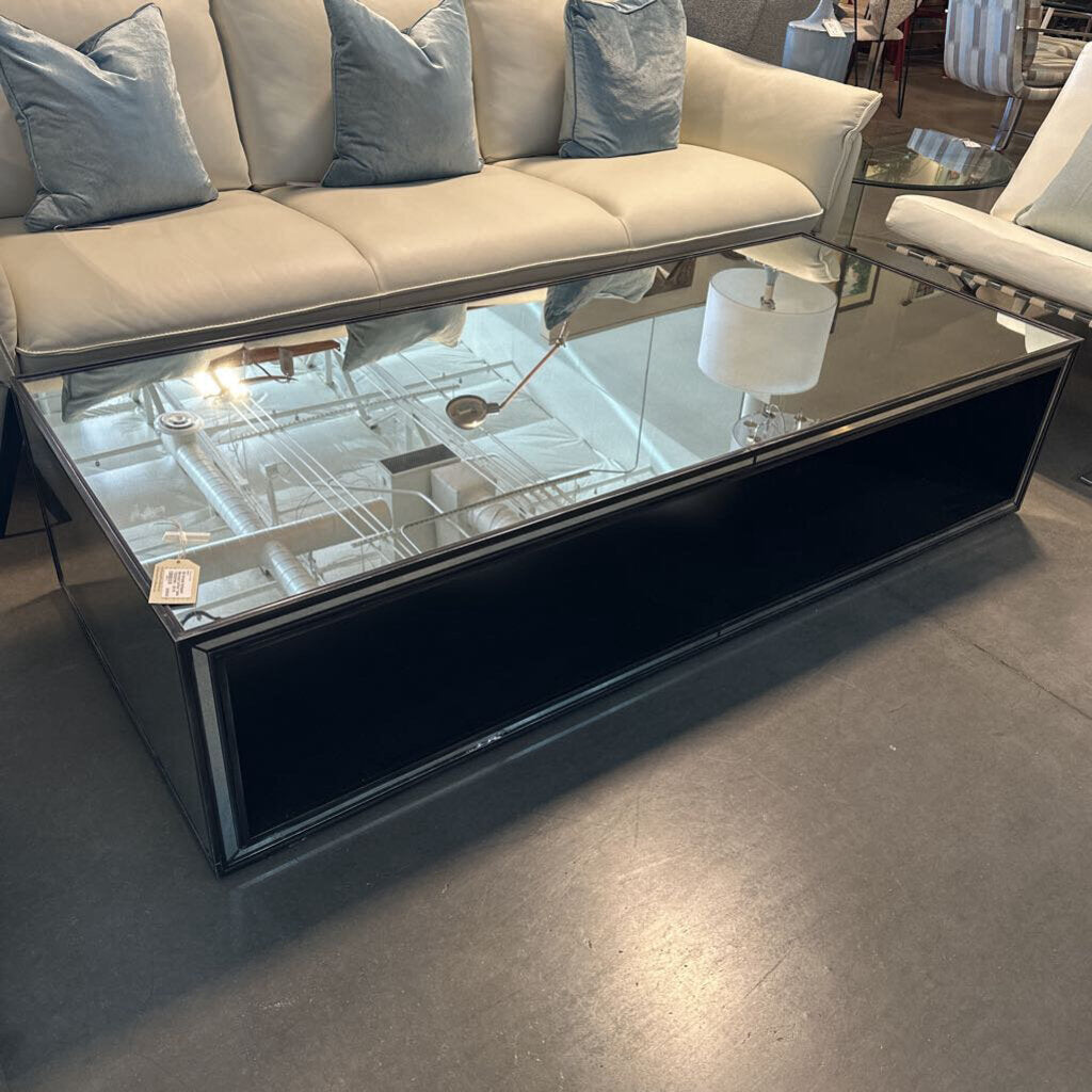 RH Strand Antiqued Mirrored Coffee Table - 73X30X16H - AS IS