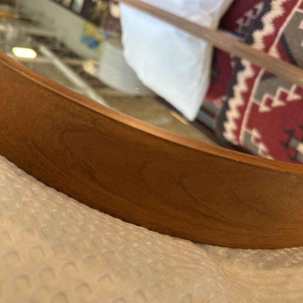 Crate & Barrel Penarth Walnut Oval Mirror - 24X2.5X50H