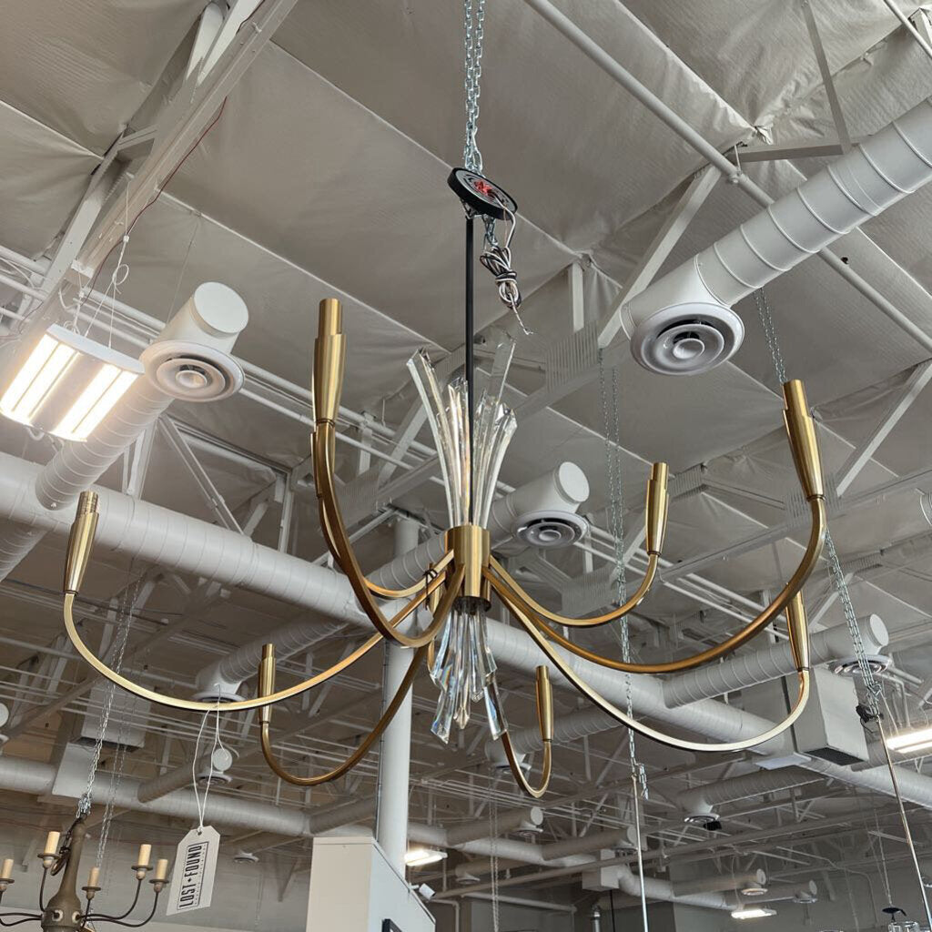 Quoizel Cecily 9 Light Brushed Gold Chandelier - 40X40X24.5H