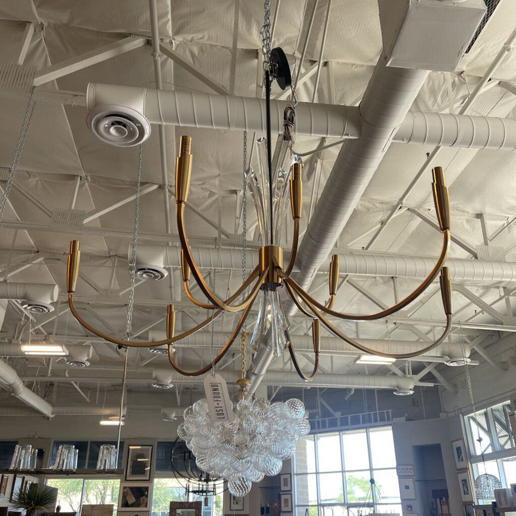 Quoizel Cecily 9 Light Brushed Gold Chandelier - 40X40X24.5H