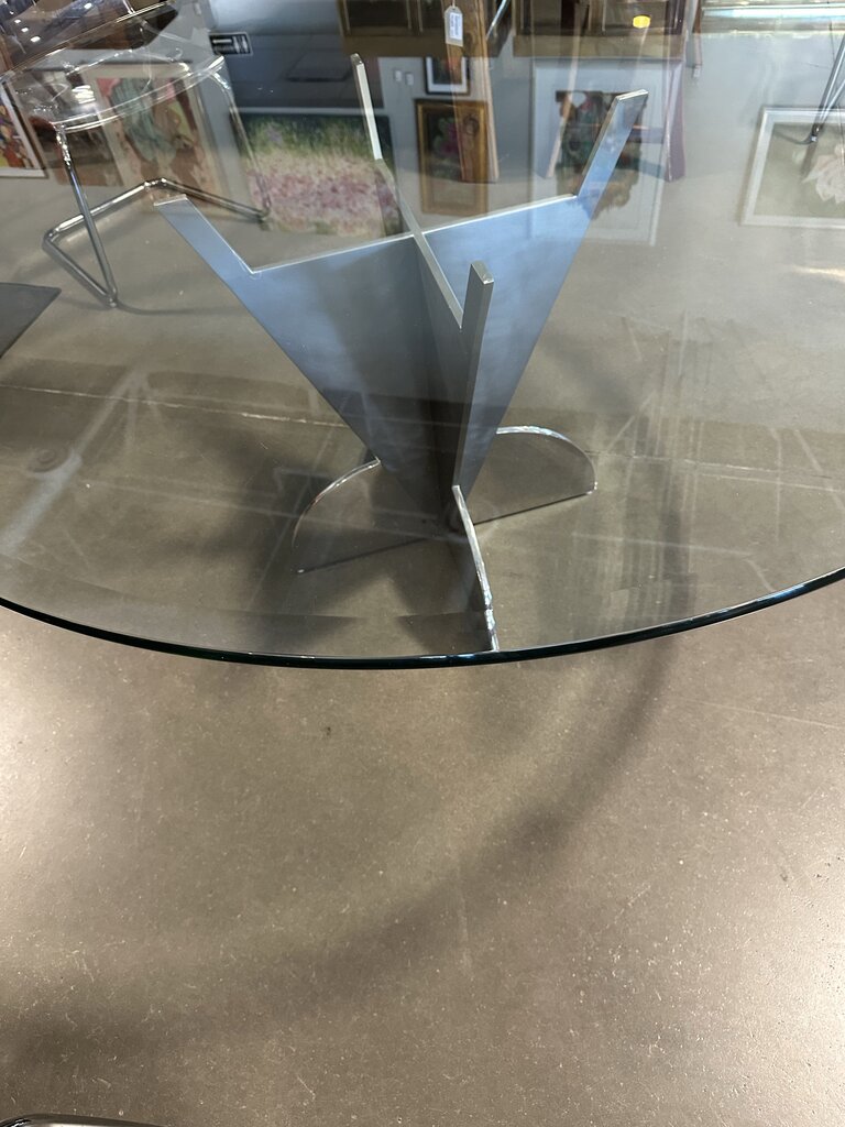 "Arrowhead" Dining Table Designed by Brueton-60X29.5H-AS IS