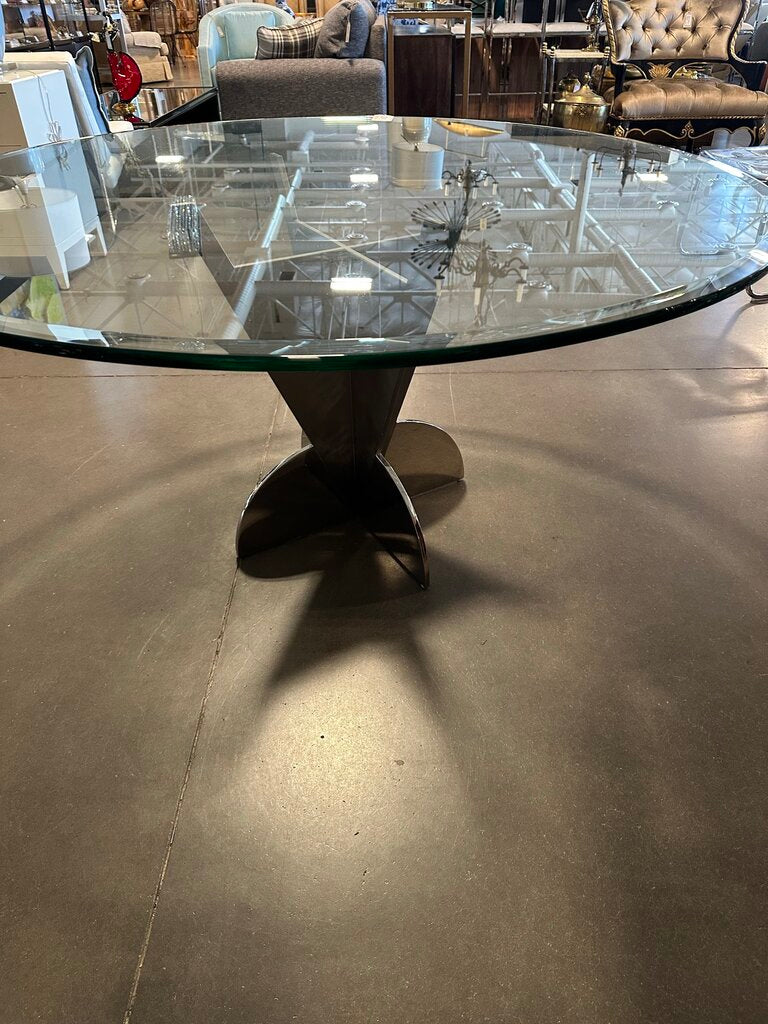 "Arrowhead" Dining Table Designed by Brueton-60X29.5H-AS IS