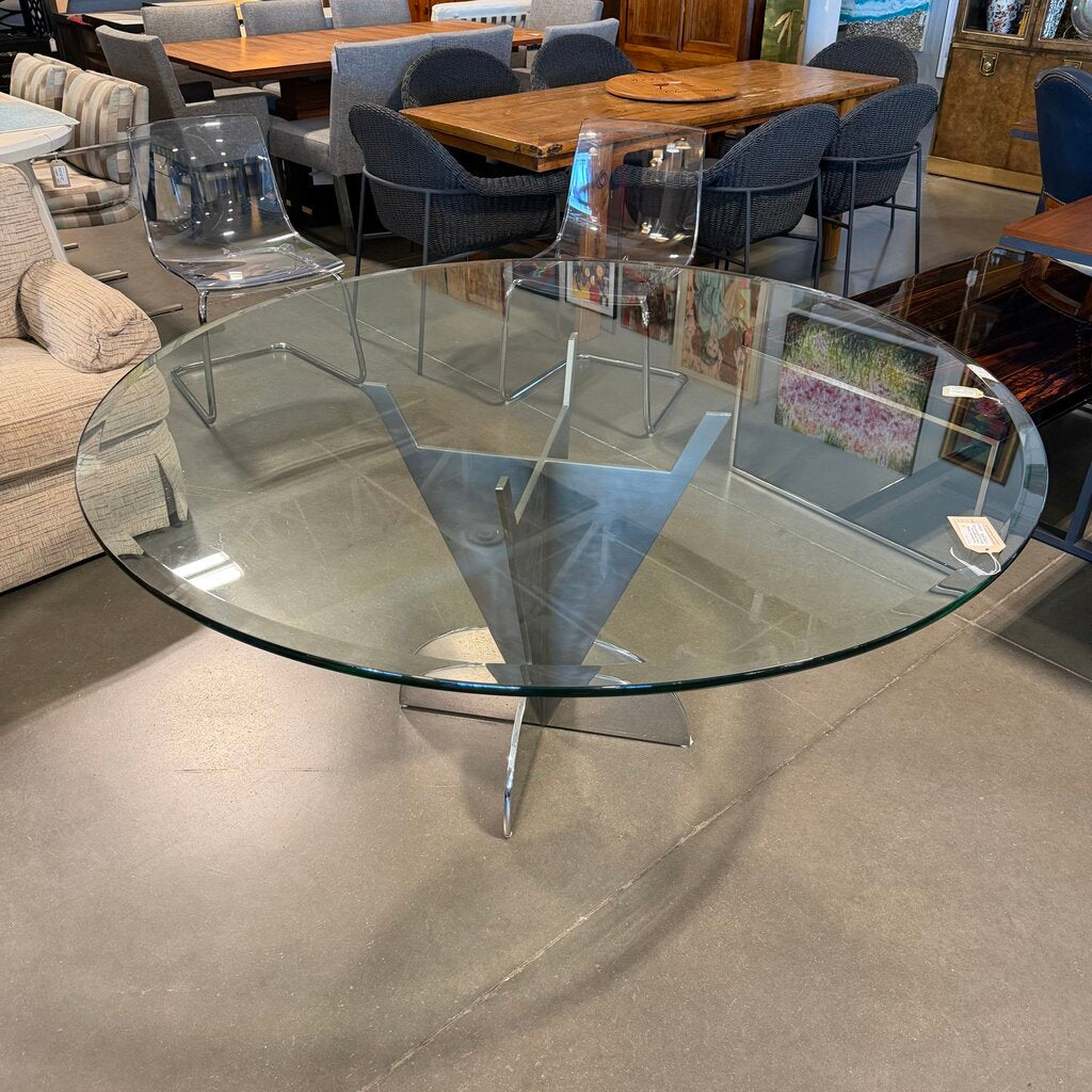 "Arrowhead" Dining Table Designed by Brueton-60X29.5H-AS IS