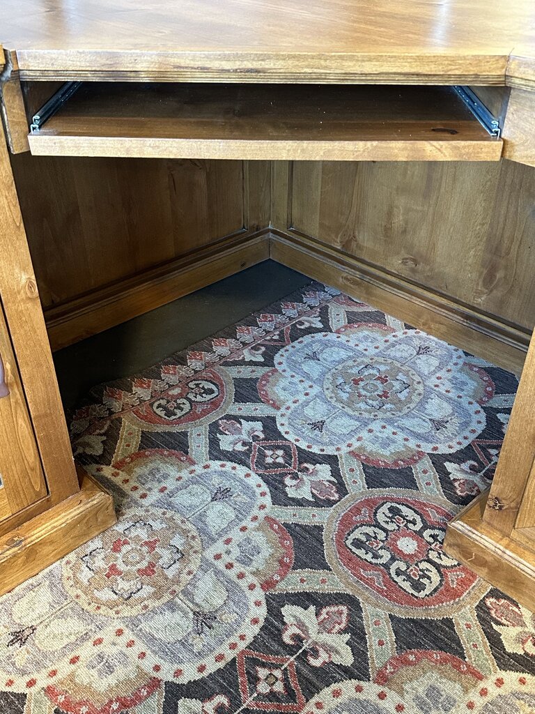 5 Drawer Custom Corner Wood Desk - AS IS - 78X60X24X31H