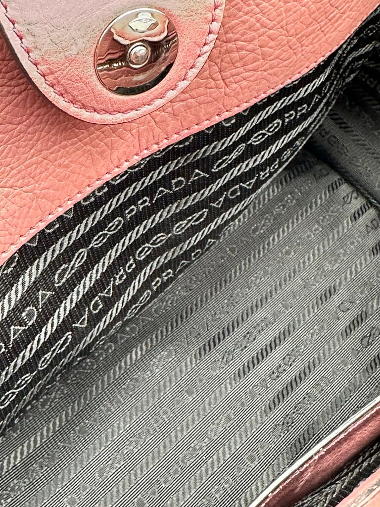 Prada Pink Glace Calf Leather Crossbody Bag
