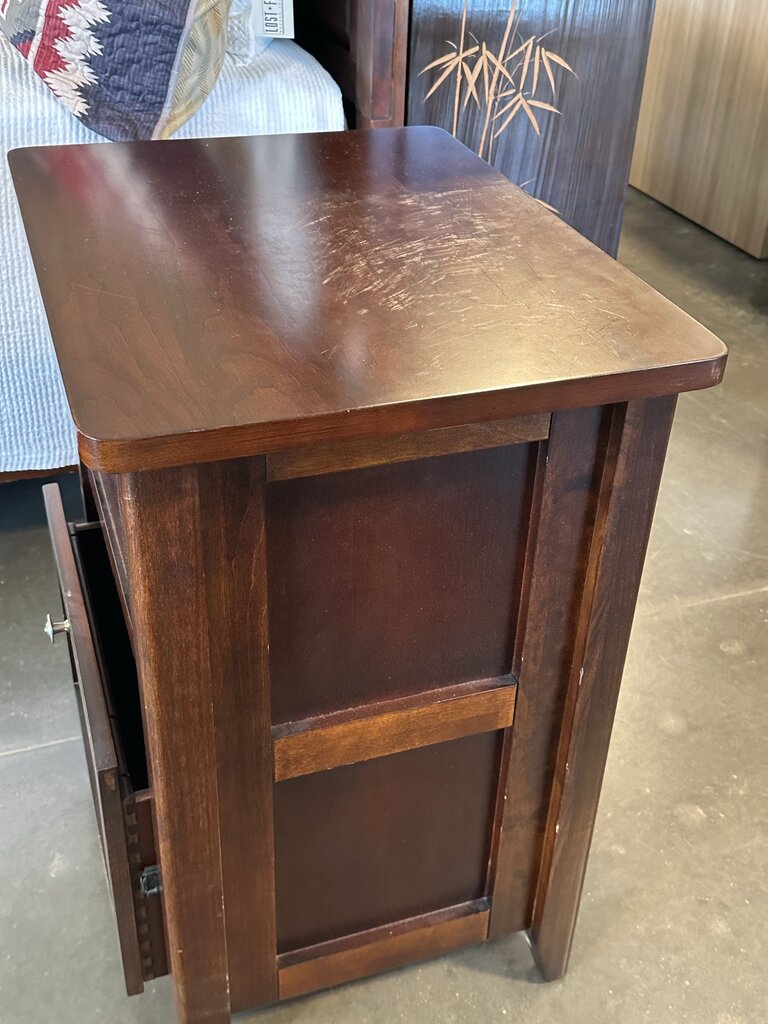 Wood 2 Drawer File Cabinet- AS IS