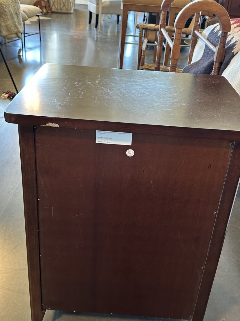 Wood 2 Drawer File Cabinet- AS IS
