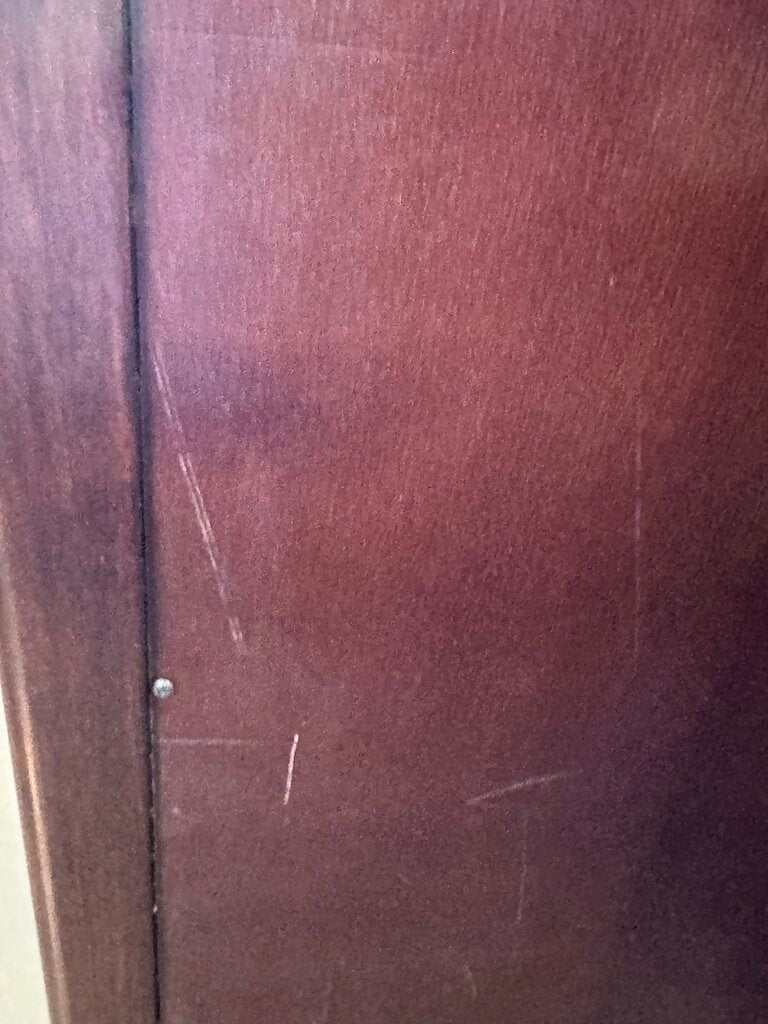 Wood 2 Drawer File Cabinet- AS IS