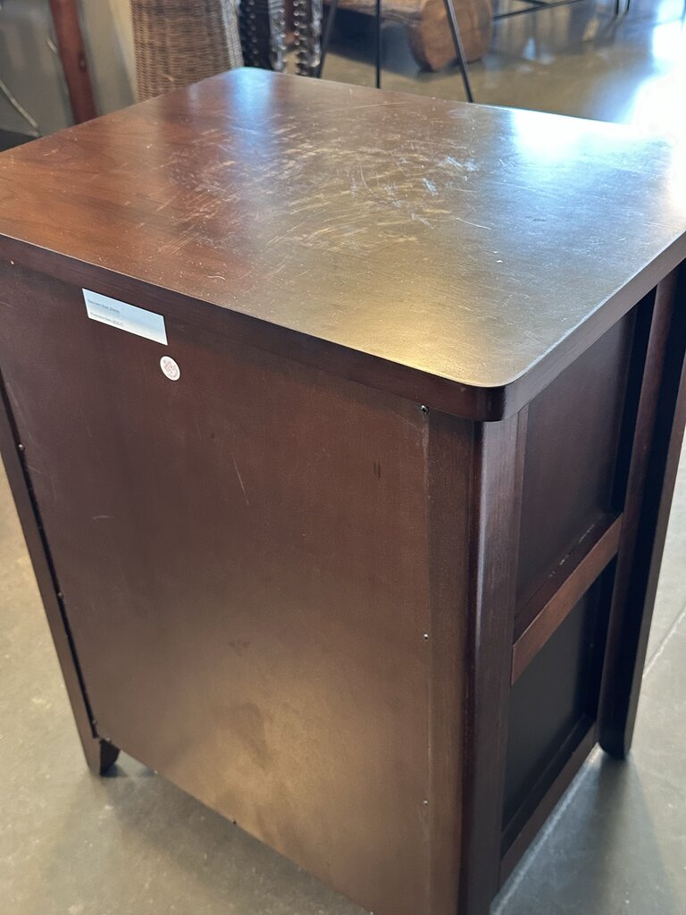 Wood 2 Drawer File Cabinet- AS IS