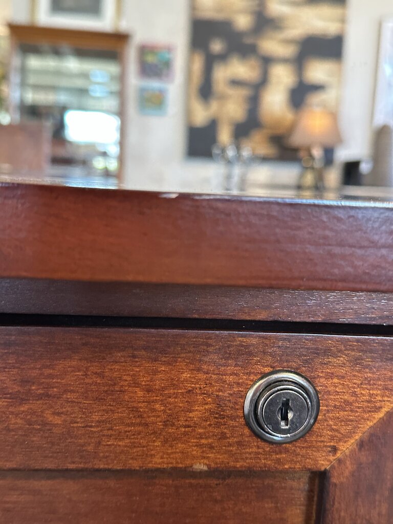 Wood 2 Drawer File Cabinet- AS IS