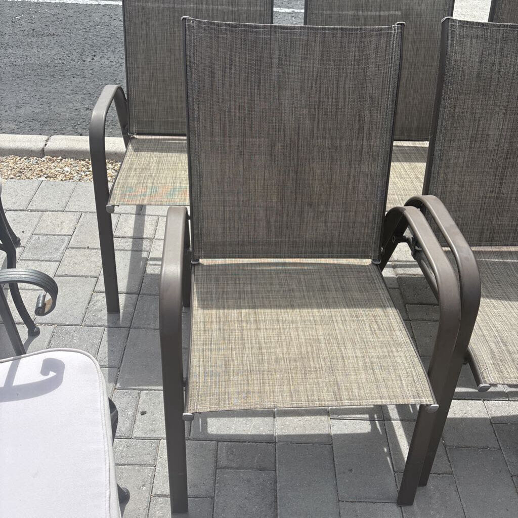 Mesh Outdoor Side Chairs- 22.5X25X35.5H - Set of 8