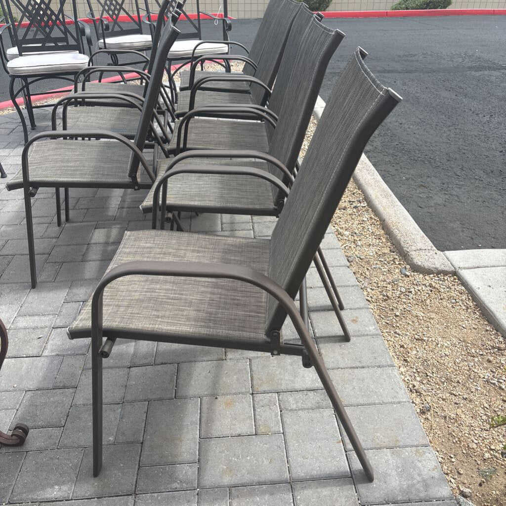 Mesh Outdoor Side Chairs- 22.5X25X35.5H - Set of 8