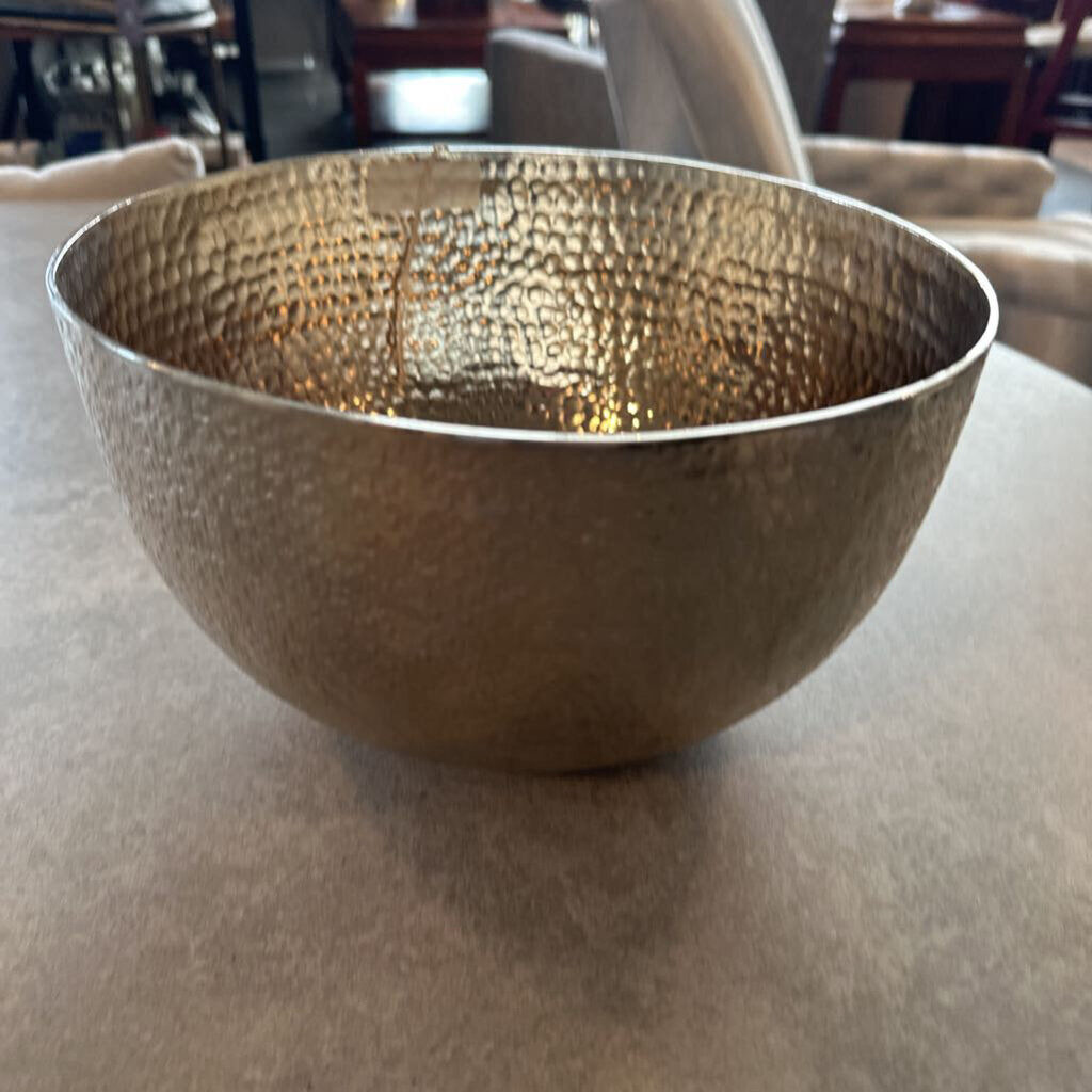 Round Hammered Sliver Bowl - 10.5X6H