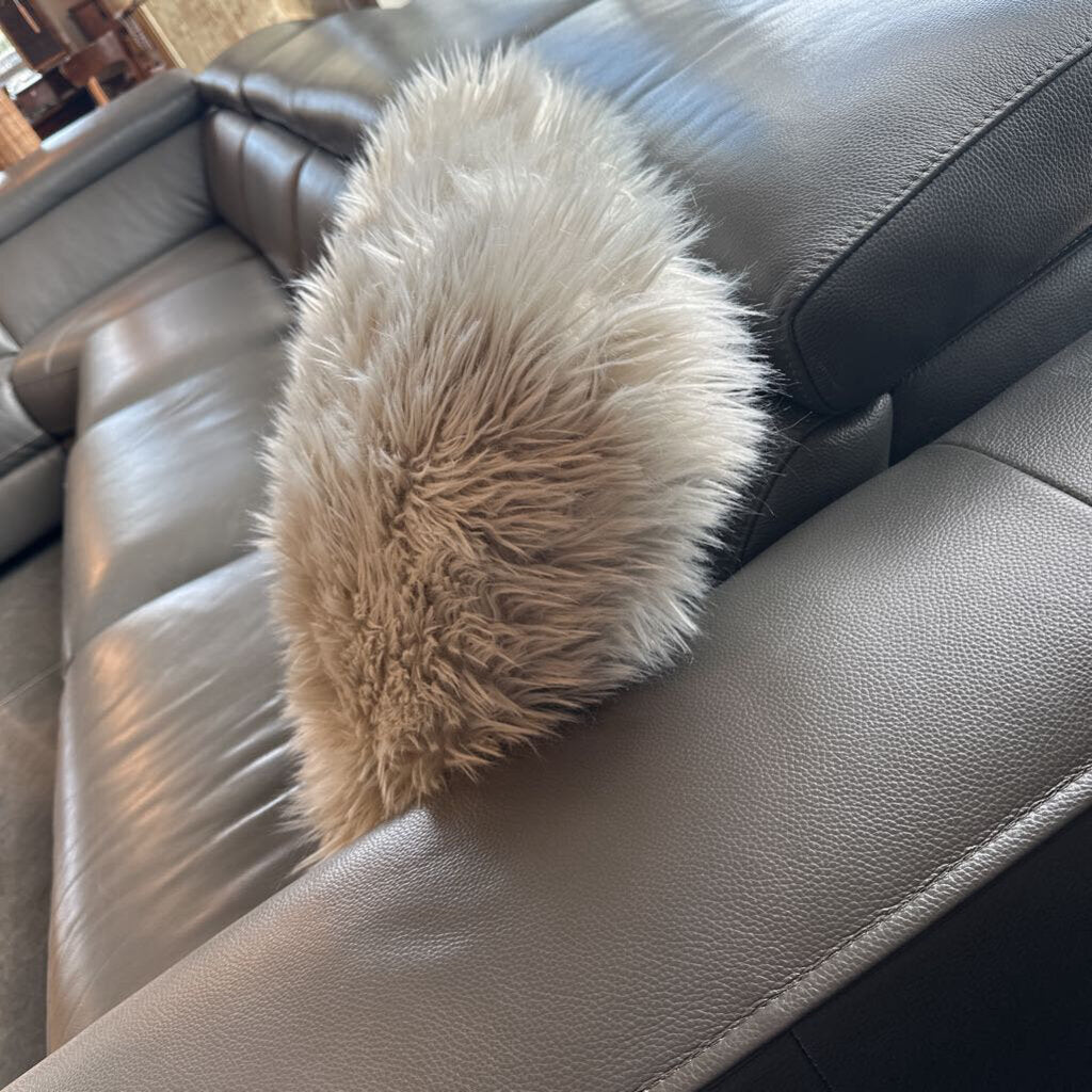 Laura Hill Gray Faux Fur Pillow- 20X20