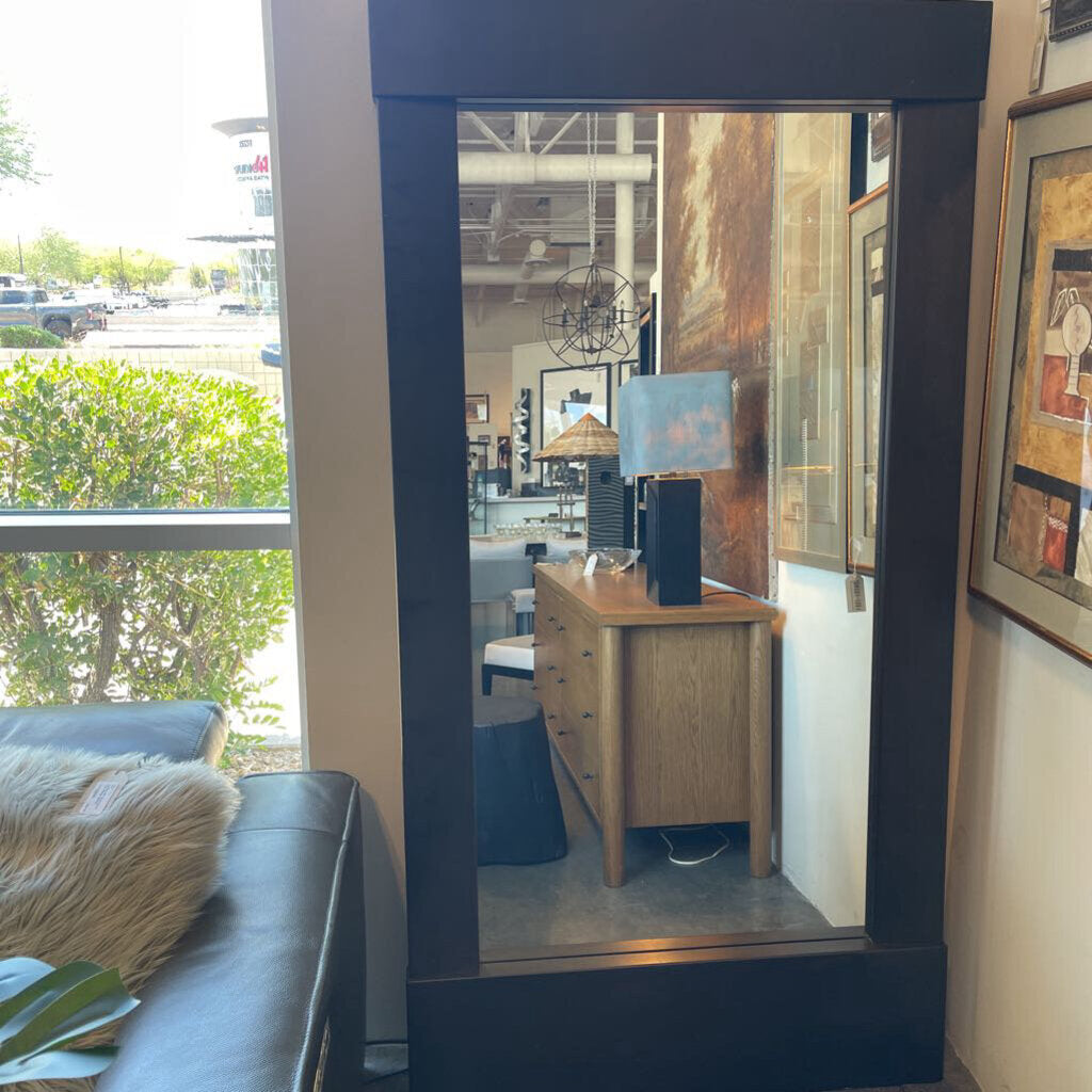 Crate & Barrel Colby Metal Floor Mirror- 40X2X77H- AS IS