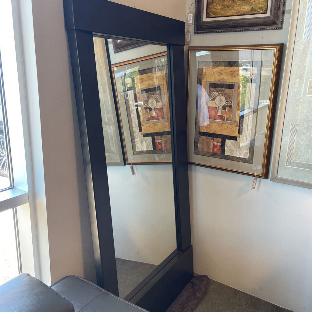 Crate & Barrel Colby Metal Floor Mirror- 40X2X77H- AS IS