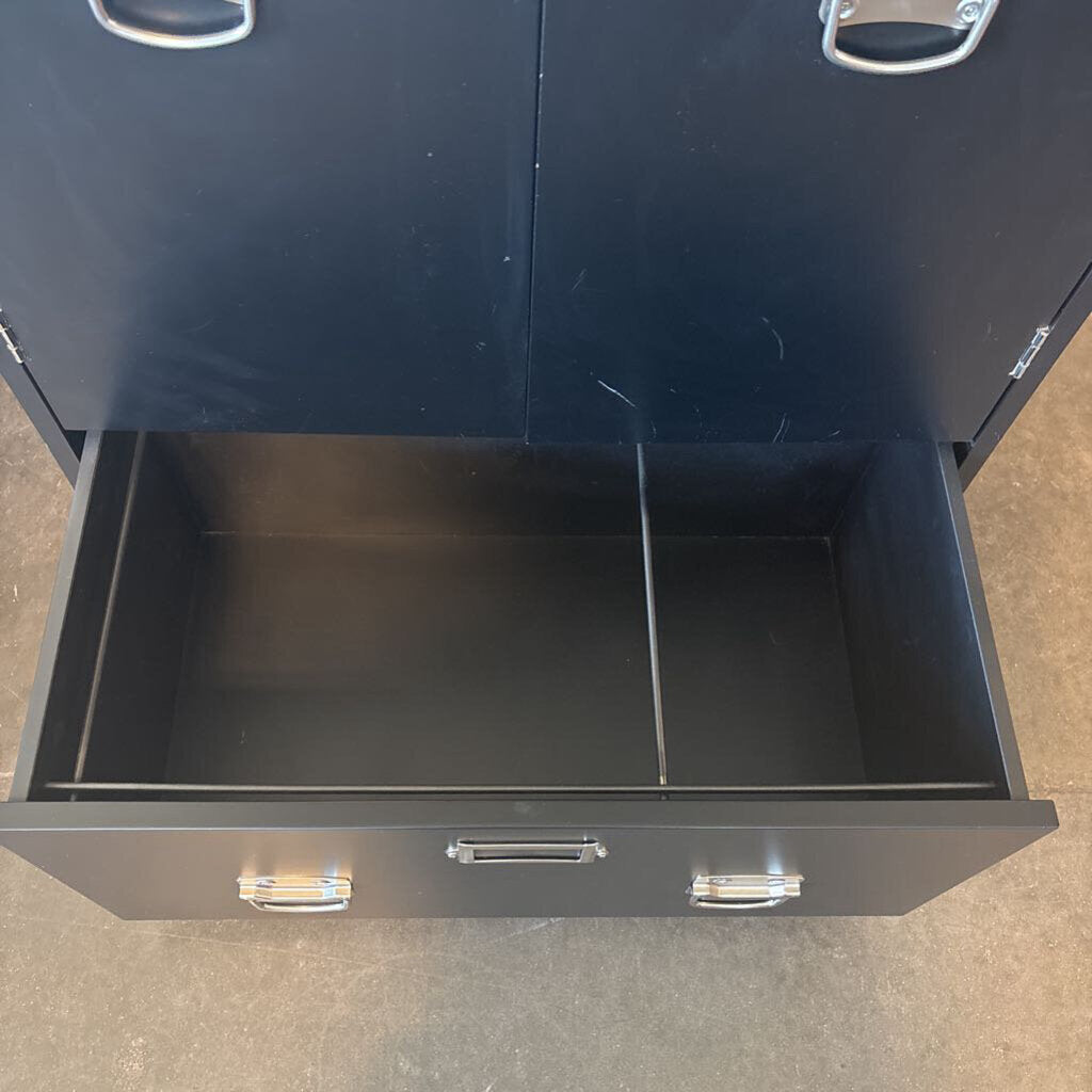 Pottery Barn Black Wood Secretary Desk- 28X17.5X76H- AS IS
