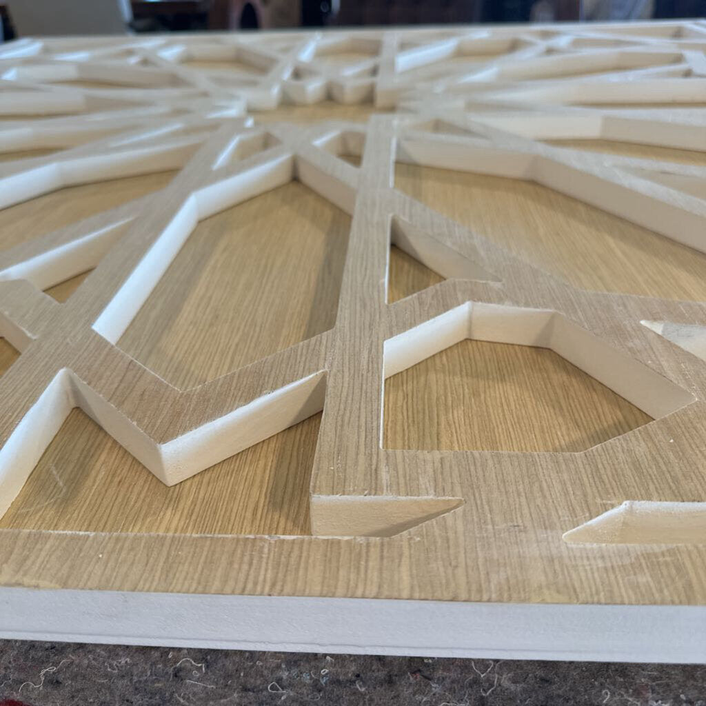 West Elm Graphic Wood Dimensional Art- 47.5X47.5