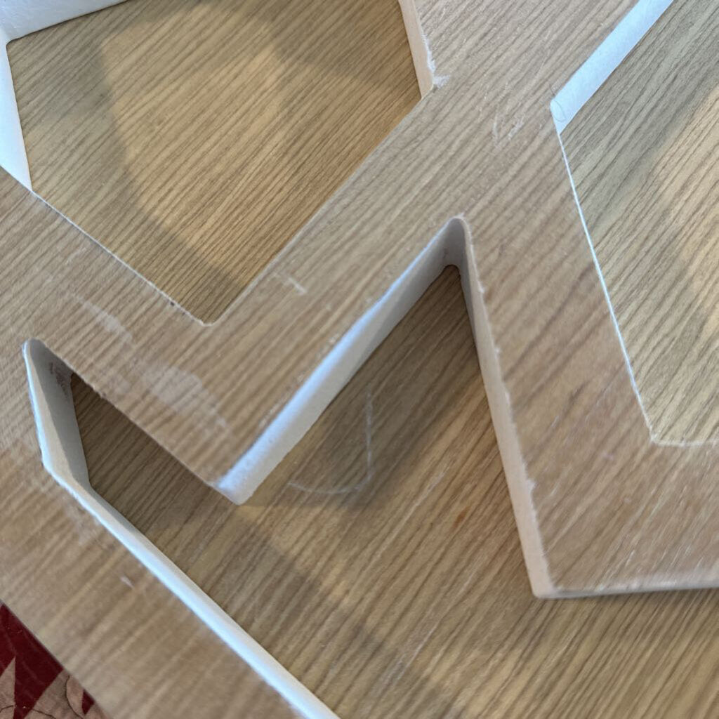 West Elm Graphic Wood Dimensional Art- 47.5X47.5