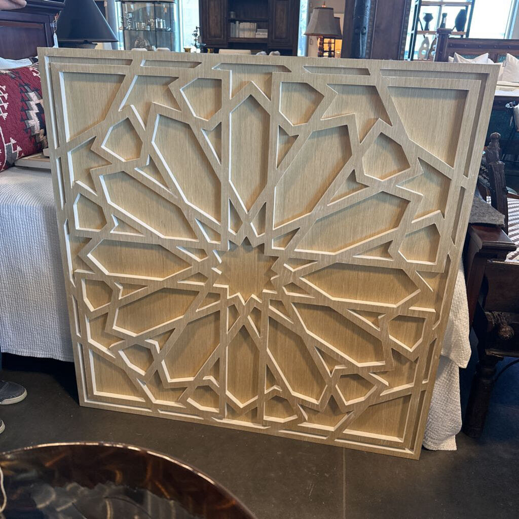West Elm Graphic Wood Dimensional Art- 47.5X47.5