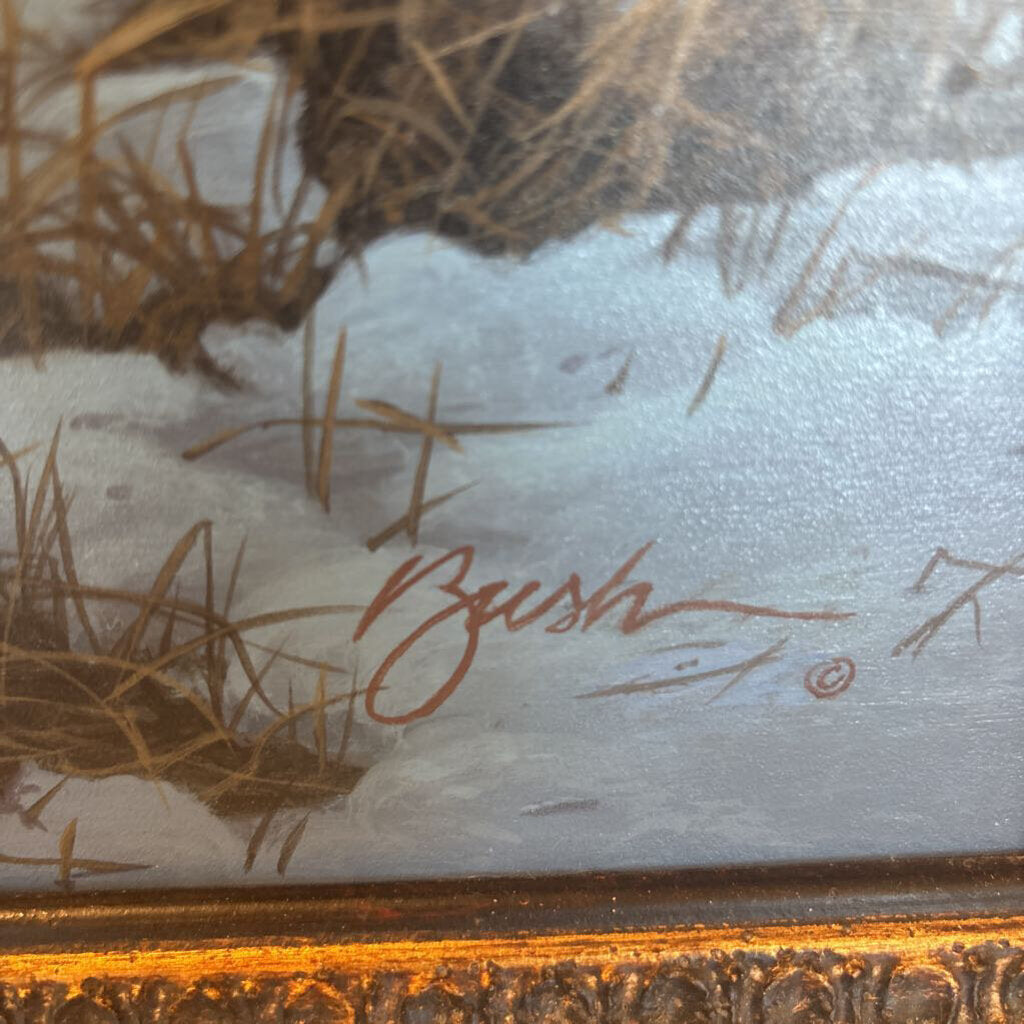 'Midnight Clear" Orignal Art By Darrell Bush- 23.5X3X29.5