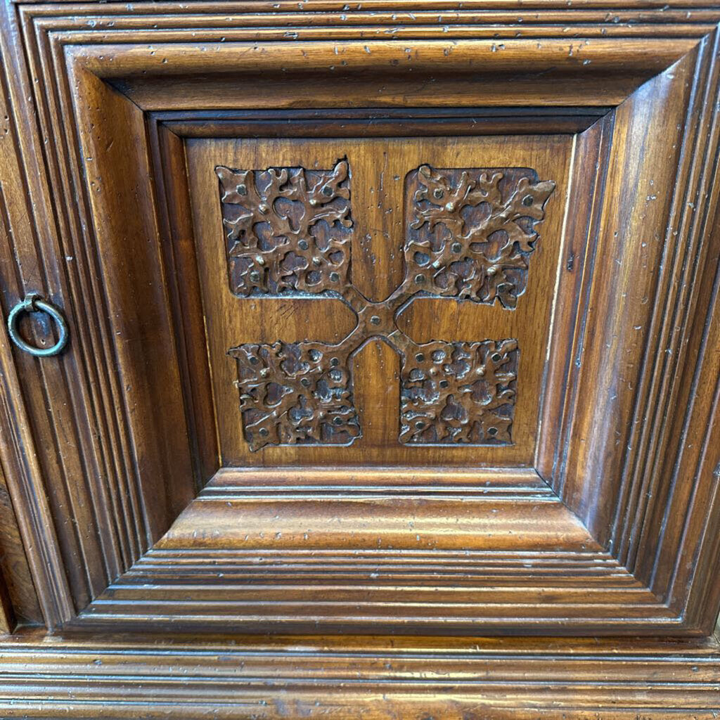 Artitalia Group Carved Wood Chest W/ Key- 54X23X39H- AS IS