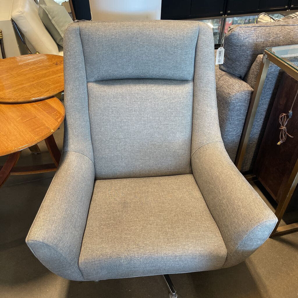 Room & Board Charles Grey Swivel Chair-39X31X40H