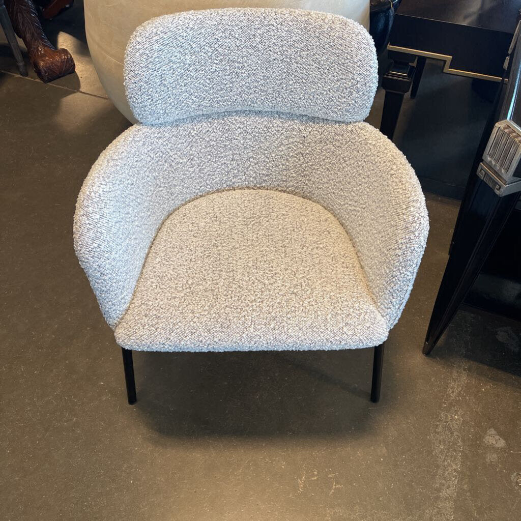 CB2 Azalea Cream Boucle Chair - 24X22X31