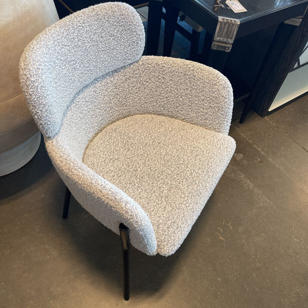 CB2 Azalea Cream Boucle Chair - 24X22X31