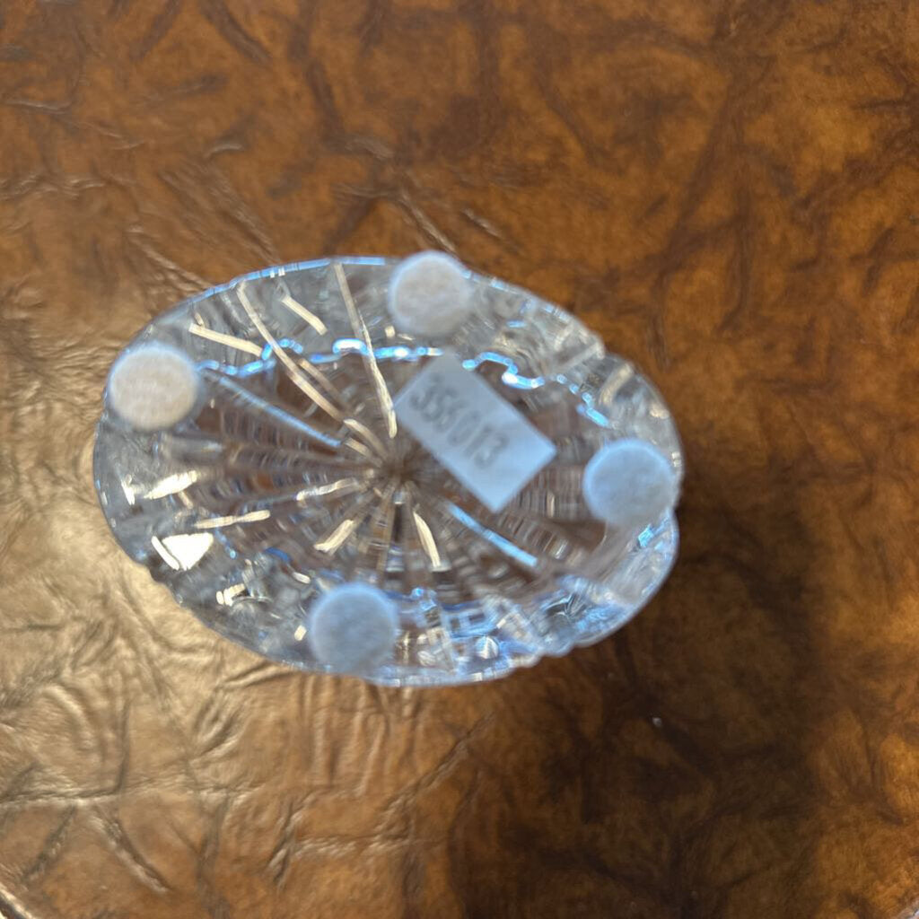 Waterford Etched Crystal Oval Vase - 3X2.5X6H
