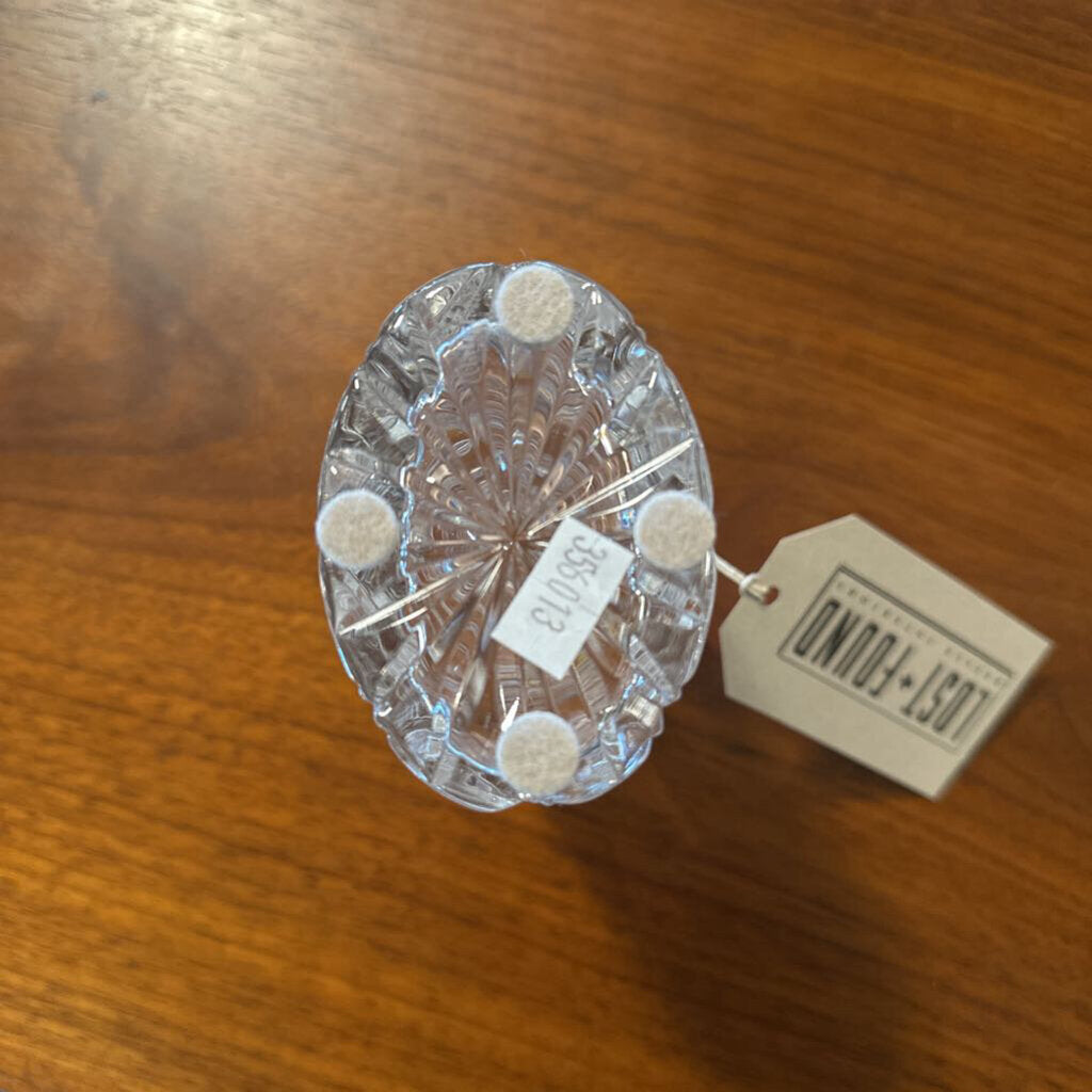 Waterford Etched Crystal Oval Vase - 3X2.5X6H