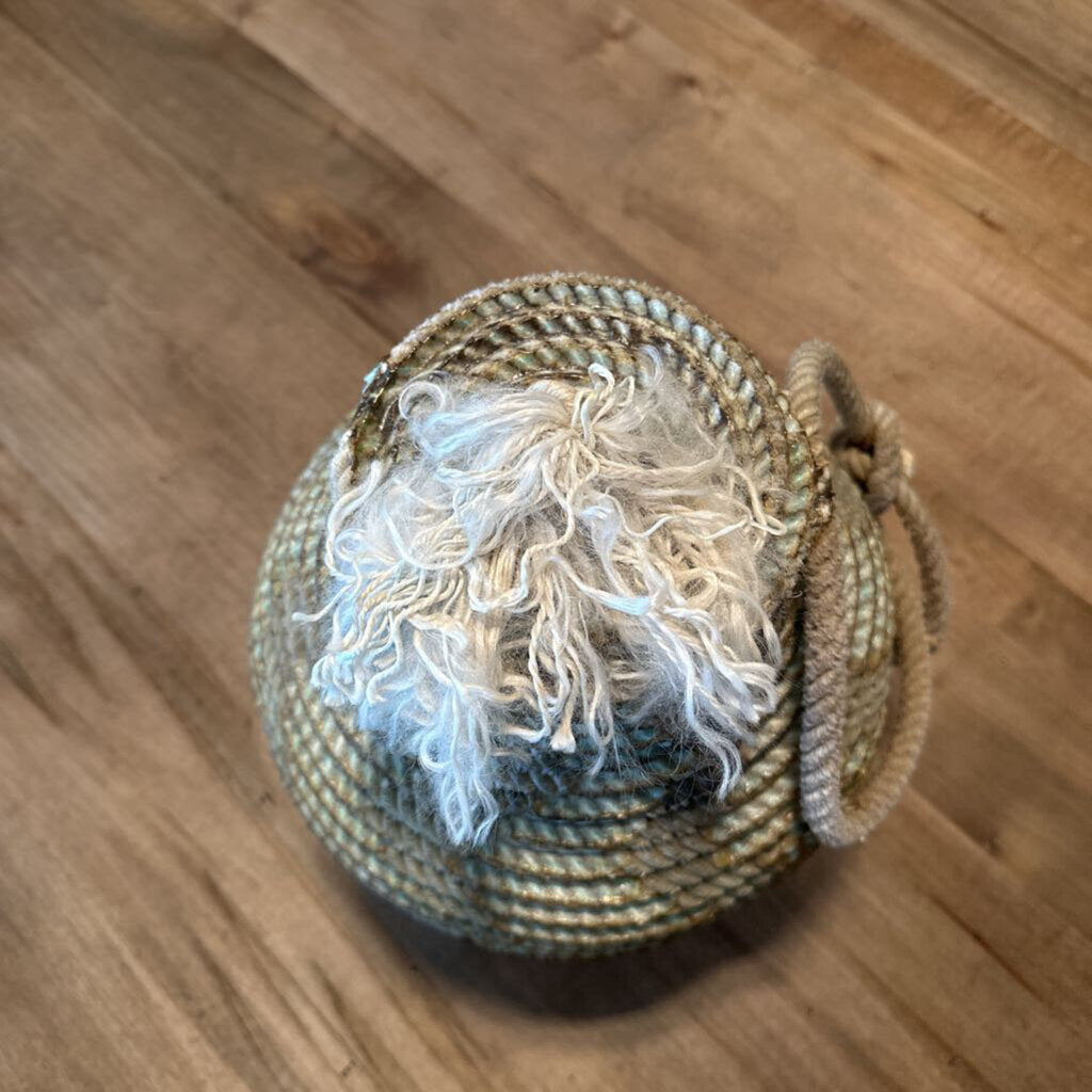 Rope Wrapped Vase By Rhonda Brewer - 10X10X13H