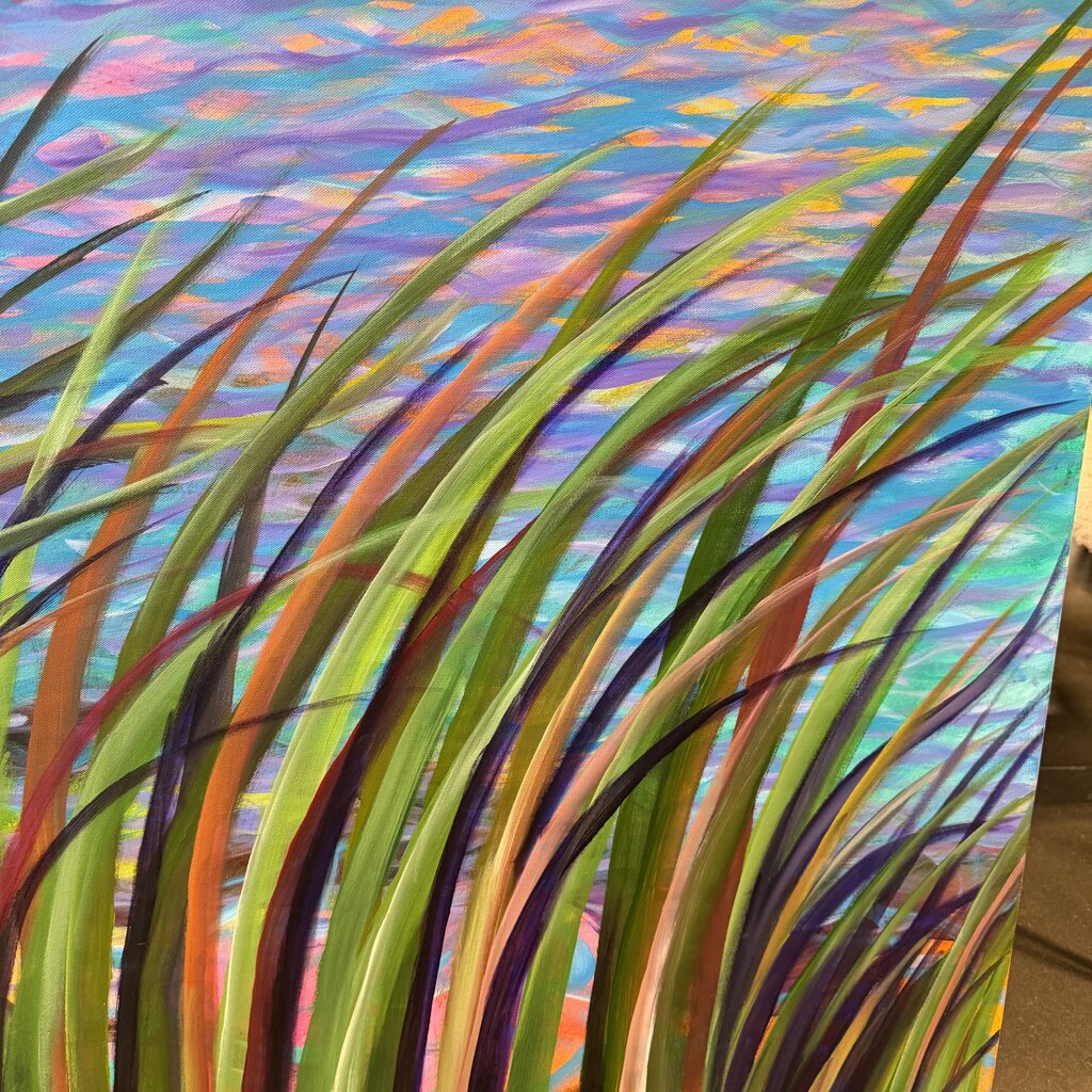 Blowing Reeds by Gerrit Greve Original Art - 72X1X36H