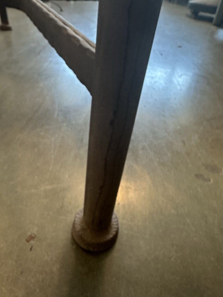 Rectangular Iron Outdoor Coffee Table W/ Obscure Glass - 36.5X24.5X18H