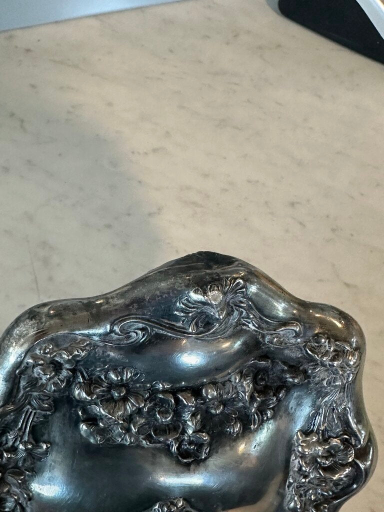Empire Art Silver Hand Held Mirror - 6X1X10H - AS IS