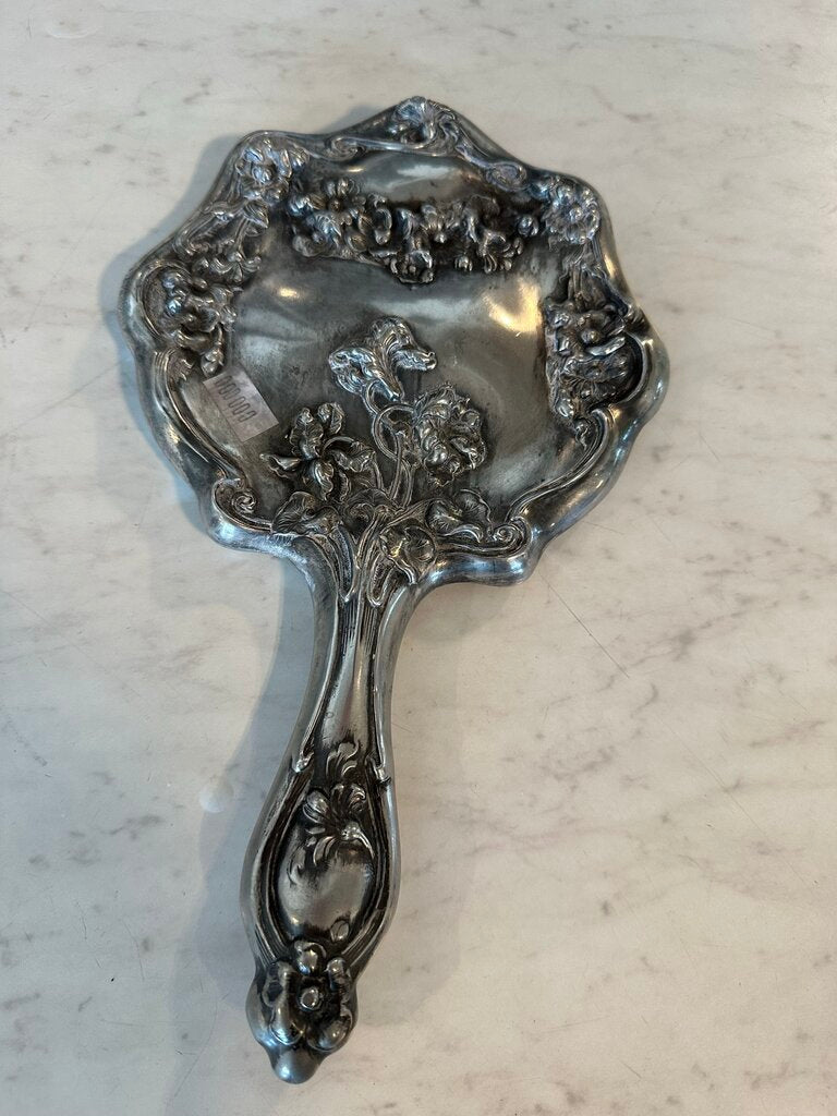 Empire Art Silver Hand Held Mirror - 6X1X10H - AS IS