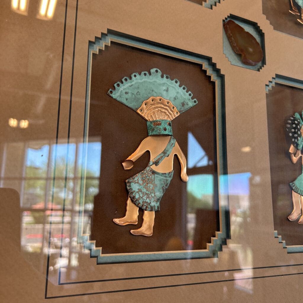 Framed Kachina Figures - 23X2X28H