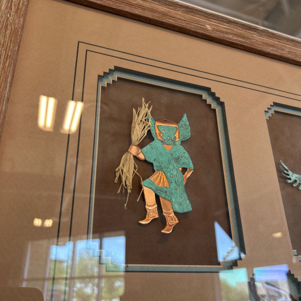 Framed Kachina Figures - 23X2X28H